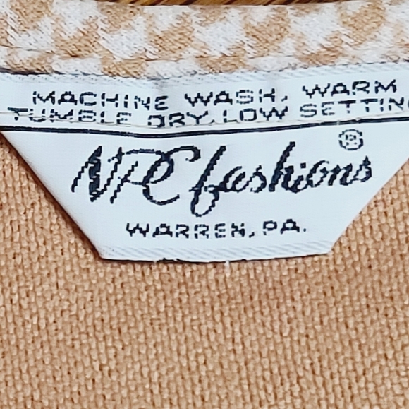 Vintage 60s 70s Mid Century Brown Houndstooth Trim Jacket Mod Retro - Picture 6 of 13